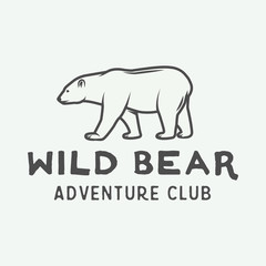 Vintage camping outdoor and adventure logo, badge, label, emblem