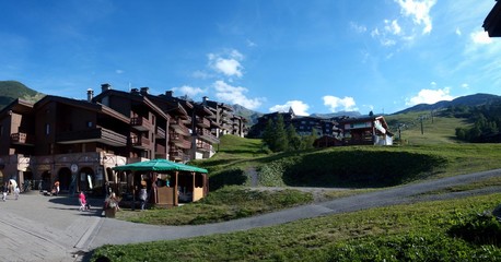 Fototapeta na wymiar Valmorel, station de ski savoyarde en été