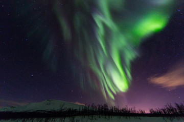 Tromso, Norway. Northern lights display.