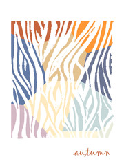 animal print. autumn pastel colors