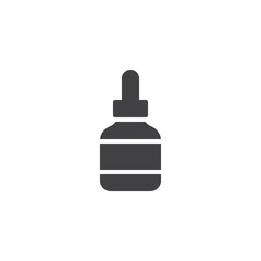 Eye Drop Bottle vector icon. filled flat sign for mobile concept and web design. Medicine dropper simple solid icon. Symbol, logo illustration. Pixel perfect vector graphics