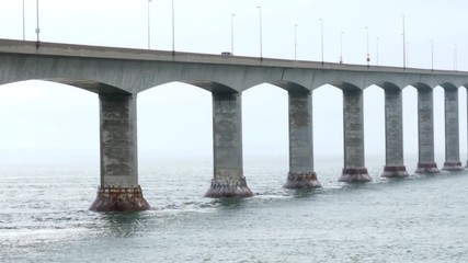 The Long Confederation Bridge From New Brunswick To Pei Canada