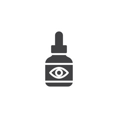 Eye drops vector icon. filled flat sign for mobile concept and web design. Dropper simple solid icon. Symbol, logo illustration. Pixel perfect vector graphics