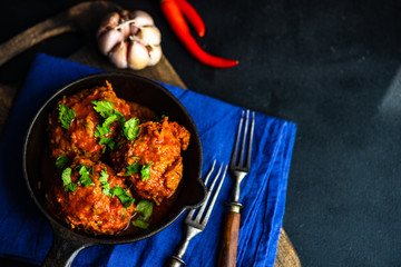 Meatballs with tomato sauce