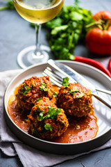 Meatballs with tomato sauce