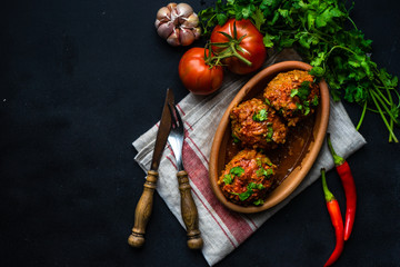 Meatballs with tomato sauce