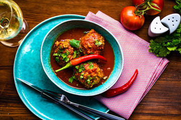 Meatballs with tomato sauce