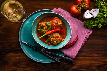 Meatballs with tomato sauce