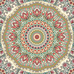 Mandala round decorative ornament pattern. Oriental pattern, vector illustration. Islam, Arabic, Indian, moroccan,spain, turkish, pakistan, chinese, mystic, ottoman motifs