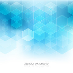 Vector Abstract geometric background. Template brochure design. Blue hexagon shape