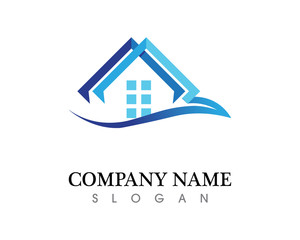 Real estate and home buildings logo icons template