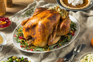 Whole Roasted Turkey Dinner For Thanksgiving