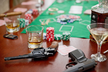 Chips on game table (normal version)