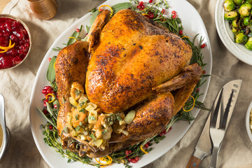 Whole Roasted Turkey Dinner For Thanksgiving