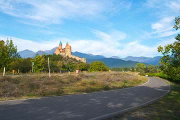 Fototapeta na wymiar Gremi Monastery Complex and royal residence in Georgia, located in Kakheti region, near the Telavi town