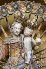 Our Lady altar in the chapel of St. Wolfgang in Vukovoj, Croatia 
