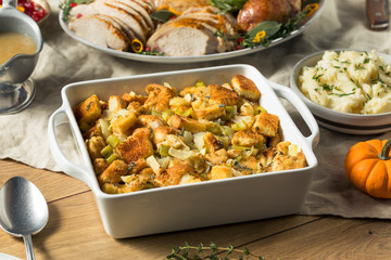 Homemade Bread Stuffing for Thanksgiving Dinner