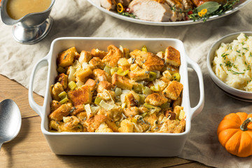 Homemade Bread Stuffing for Thanksgiving Dinner