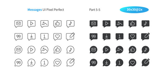 Messages UI Pixel Perfect Well-crafted Vector Thin Line And Solid Icons 30 2x Grid for Web Graphics and Apps. Simple Minimal Pictogram Part 5-5