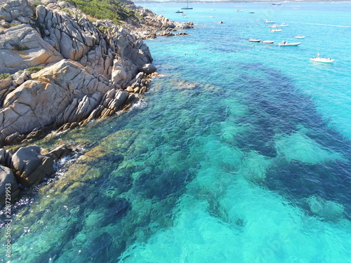 Mare Sardegna Drone Piscine Spiaggia Scogli Stock Photo And