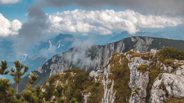 Beautiful alpine view at the Feuerkogel summit - Ebensee - Traunsee - Salzburg - Austria