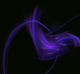 Purple fractal circle sphere. Fantasy fractal texture. Digital art. 3D rendering. Computer generated image.