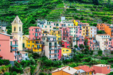 Fototapeta na wymiar Picturesque town of Manarola, Liguria, Italy