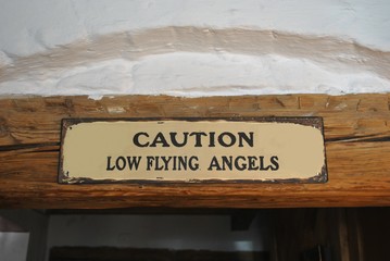 Caution, low flying angels - obrazy, fototapety, plakaty