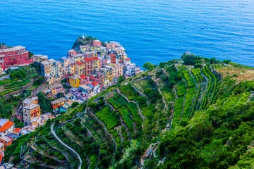 Deurstickers Picturesque town of Manarola, Liguria, Italy © monticellllo