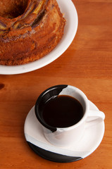 banana cake and coffee