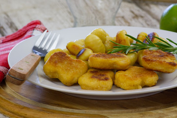 fried chicken with potato