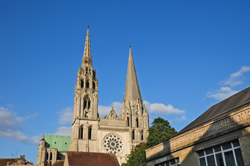 Fototapeta na wymiar Chartres, la cattedrale di Notre Dame - Francia