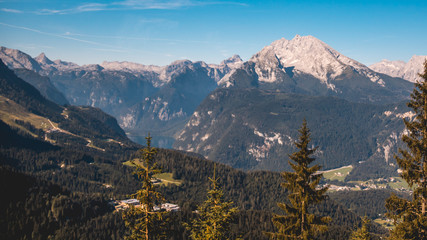 Fototapeta premium Beautiful alpine view at Kehlsteinhaus - Eagle s Nest - Berchtesgaden - Bavaria - Germany