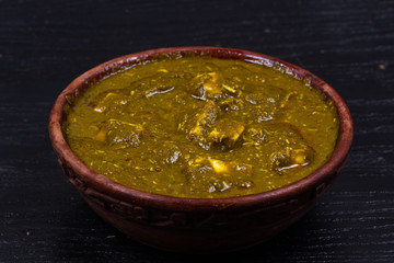 indian traditional palak paneer 