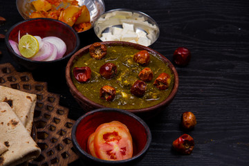 indian traditional palak paneer 