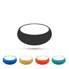 Bowl icon isolated on white background. Set elements in colored icons. Flat design. Vector Illustration