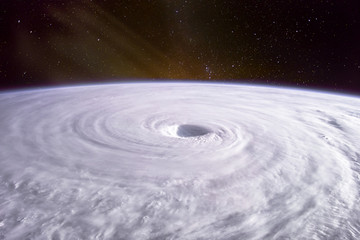 Fototapeta na wymiar Typhoon. Satellite view. Elements of this image furnished by NASA.