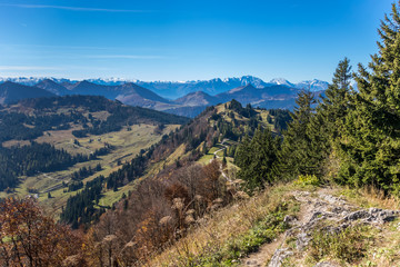 Beautiful alpine view at the Zwoelferhorn summit - Sankt Gilgen - Salzburg - Austria