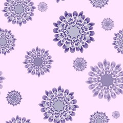 Vector snowflake seanless pattern