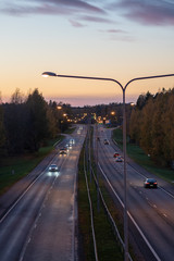 Driving to the sunset