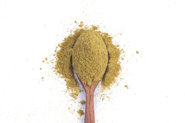 Coriander seeds, fresh coriander and powdered coriander