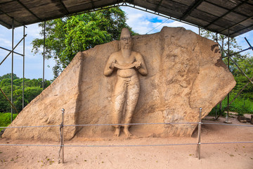 The ancient statue of King Parakramabahu, Polonnaruwa, Sri Lanka