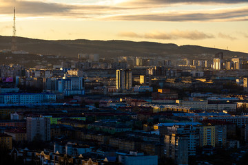 October, 2018 - Murmansk, Russia - Murmansk is the largest city in the world located beyond the Arctic Circle. Murmansk is located on the rocky east coast of the Kola Bay of the Barents Sea.