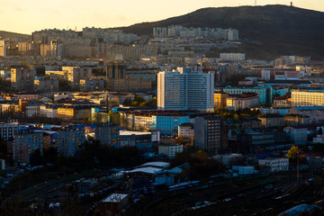 October, 2018 - Murmansk, Russia - Murmansk is the largest city in the world located beyond the Arctic Circle. Murmansk is located on the rocky east coast of the Kola Bay of the Barents Sea.