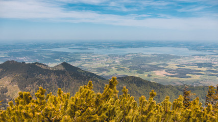 Obraz premium Beautiful alpine view on the Hochfelln - Bergen - Bavaria - Germany