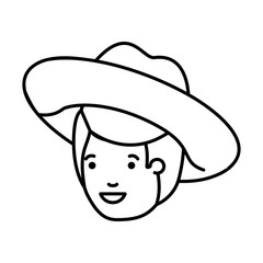 head of man with hat avatar character
