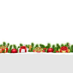 Christmas Border White Background