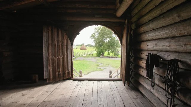 Stable door authentic traditional calm contrast in Kizhi Island
