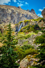 Waterfall in Rocky Mountains