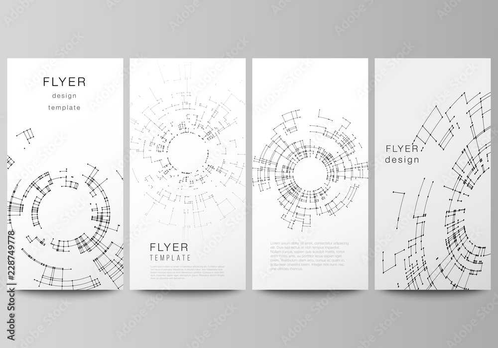 Canvas Prints the minimalistic vector illustration of editable layout of flyer, banner design templates. network c